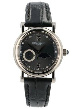Patek Philippe Ladies Calatrava Grey Dial 18k White Gold 29mm Manual Wind